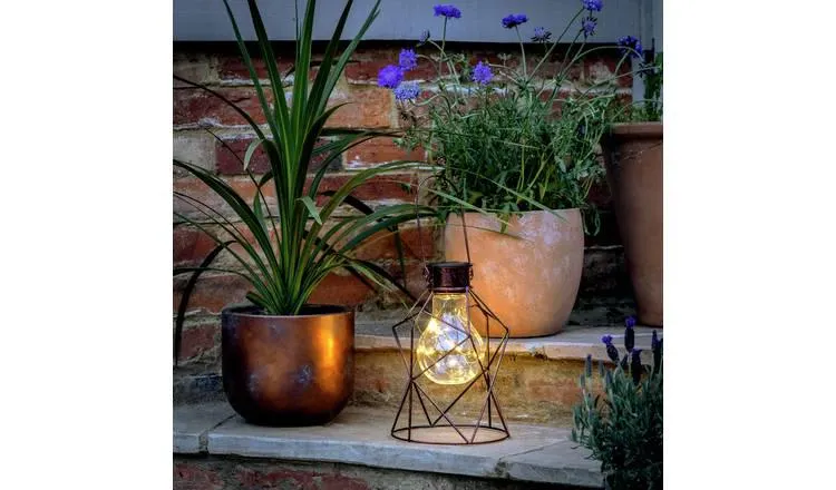 Habitat Warm White Caged Solar Hanging Lights