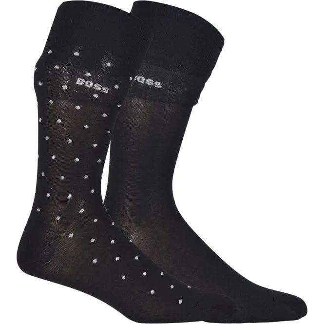2-Pack Silver Sparkle Socks Gift Box, Black