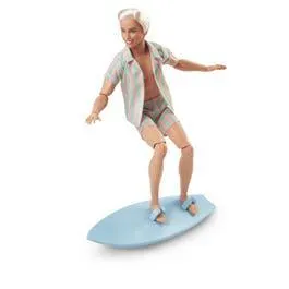 Ken Doll Wearing Pastel Striped Beach Matching Set – Barbie The Movie