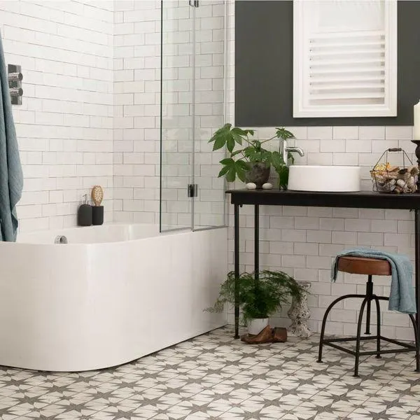 White Rustic Metro Tiles