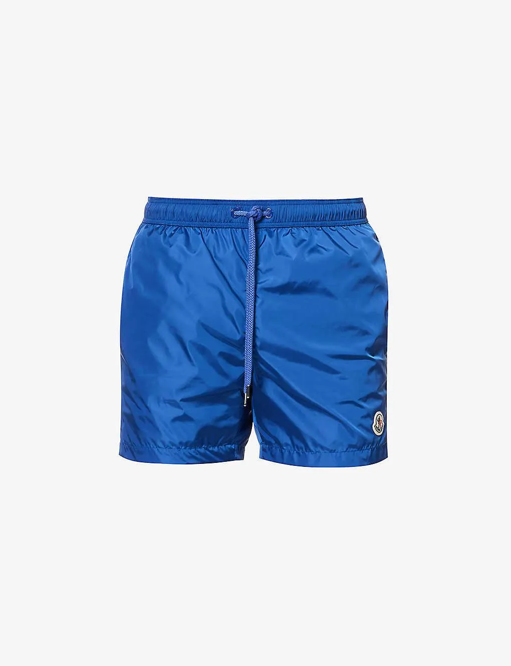 Branded-patch drawstring-waist swim shorts