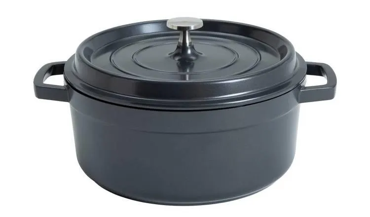 Habitat 3.6 Litre Aluminium Casserole Dish - Grey