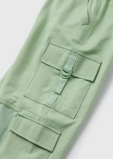 Girls Green Jersey Parachute Trousers (7-15yrs) - Age 7 Years