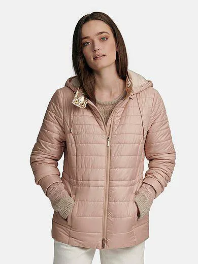 Quilted jacket with removable hood
