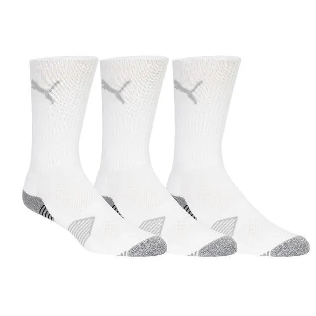 PUMA Golf Essential Crew-Cut 3 Pair Pack Socks