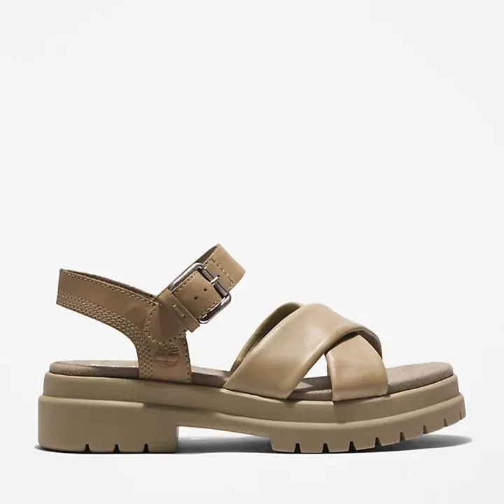 London Vibe Ankle Strap Sandal for Women in Light Brown