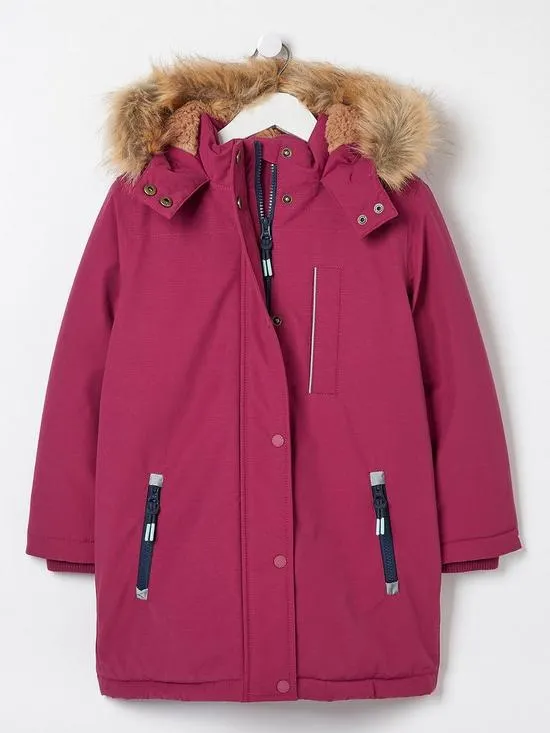 Girls Addison Waterproof Coat - Berry Pink