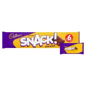 Cadbury Snack Shortcake Chocolate Biscuit Multipack 6pk 120g