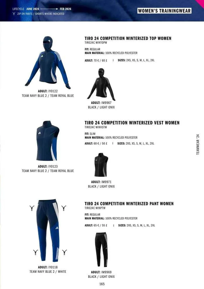 Adidas Teamwear 2024 from 11 March to 31 December 2024 - Catalogue Page 165