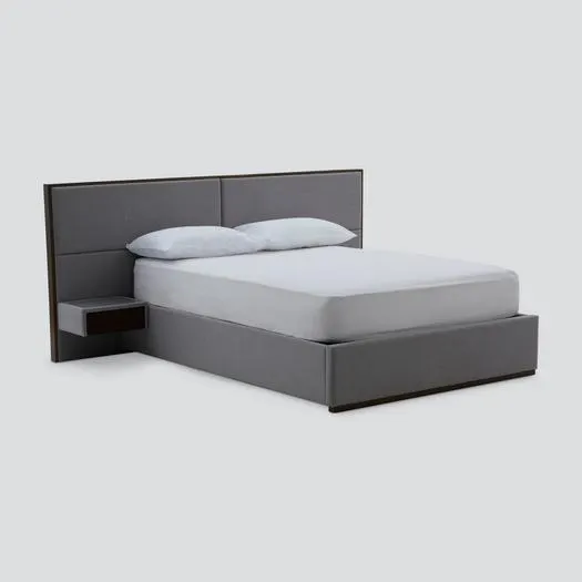 Dietro Fabric Ottoman King Bed and Tables