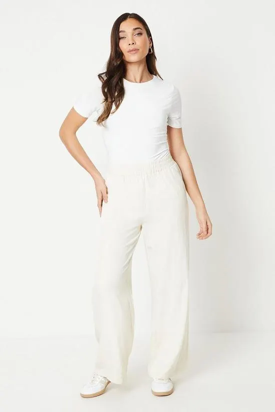 Petite Soft Twill Elastic Waist Trouser
