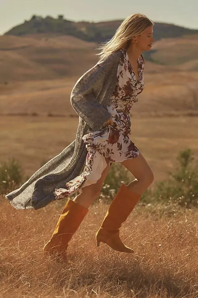 Lightweight Knitted Long-Sleeve Duster Cardigan