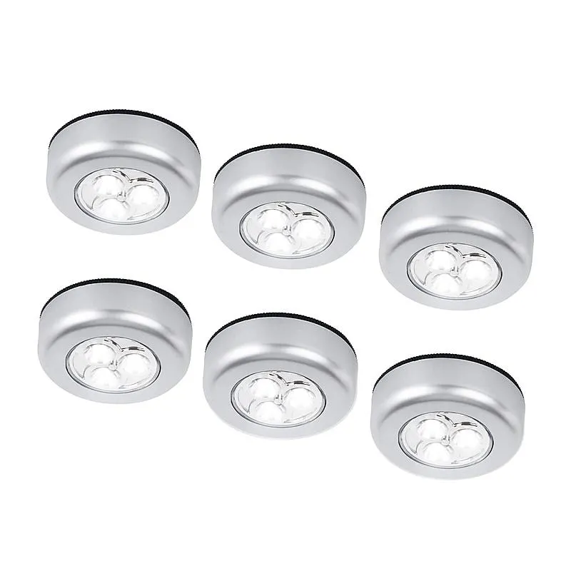 6 Pack LED Cupboard Light with Remote (Does Not Include Batteries)
