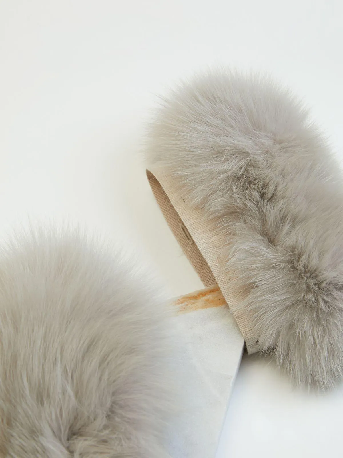 Fox fur cuffs