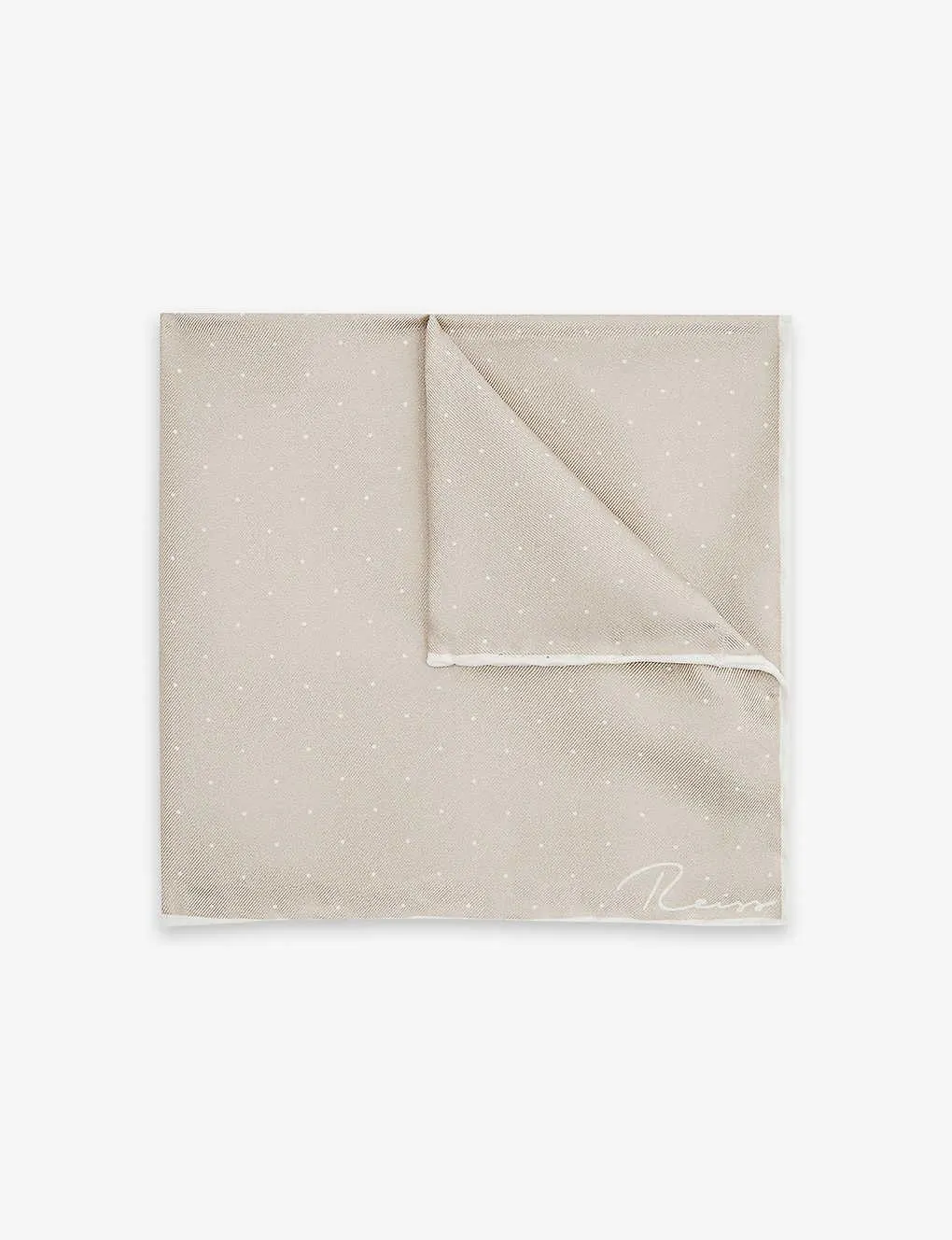 Liam polka-dot silk pocket square