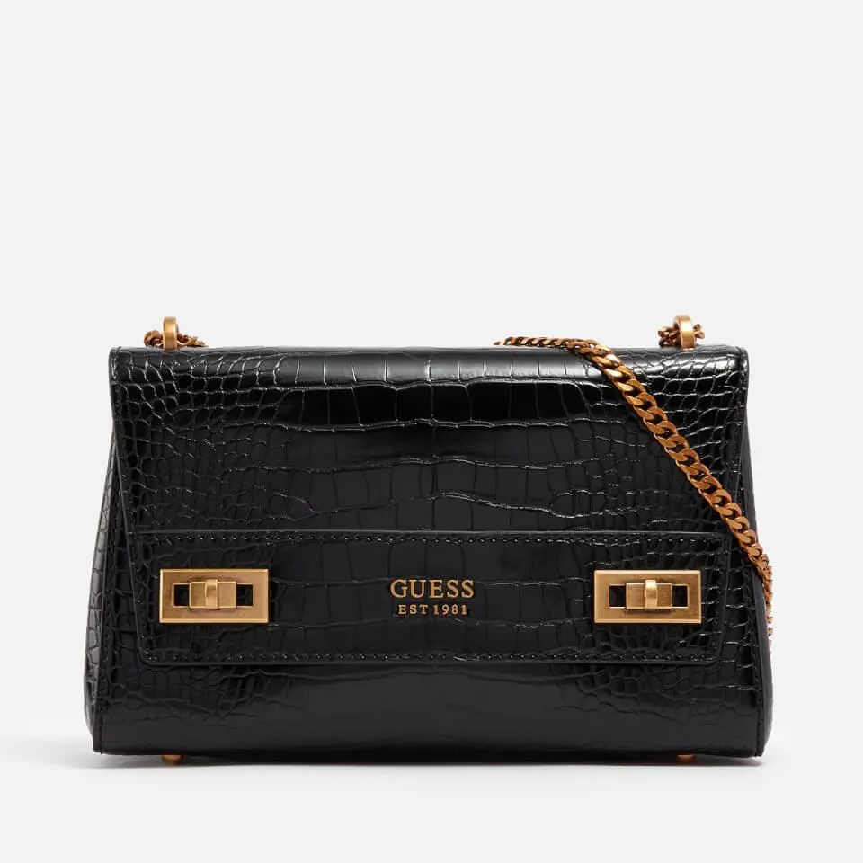 Guess Katey Croc-Style Faux Leather Shoulder Bag