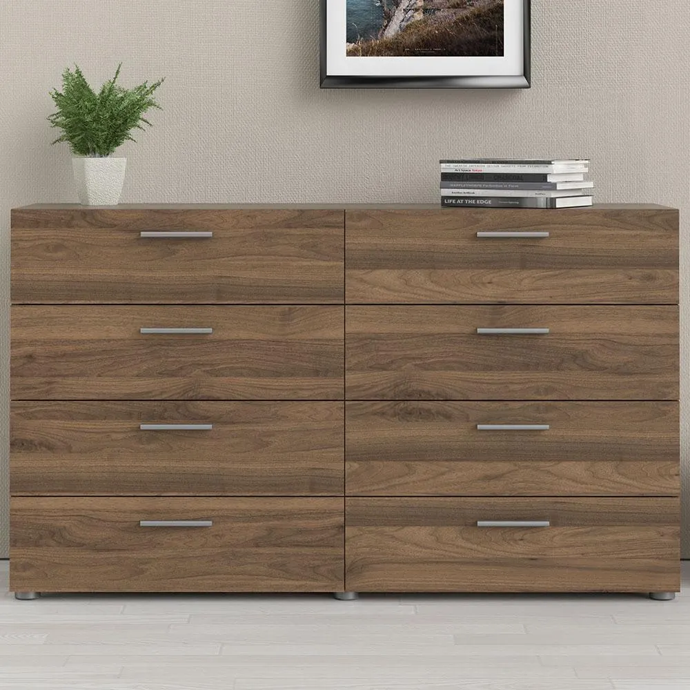 Florence 8 Drawer Walnut Chest of Drawers