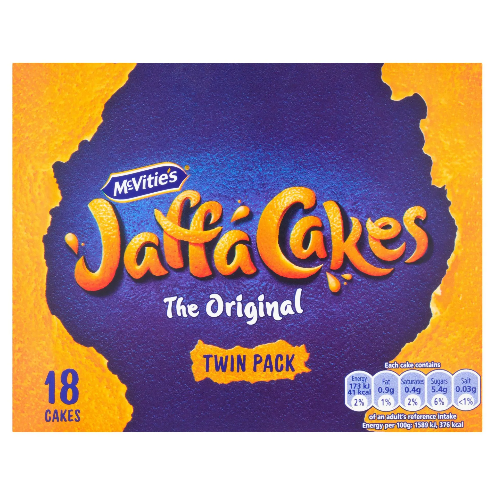 McVitie's Jaffa Cakes Original Chocolate Biscuits Twin Pack 18 Cakes, 198g