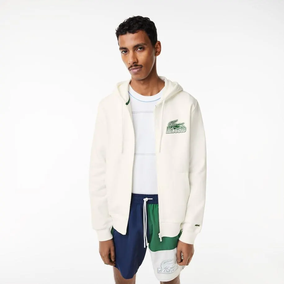 Men’s Lacoste Unbrushed Fleece Zipped Hoodie