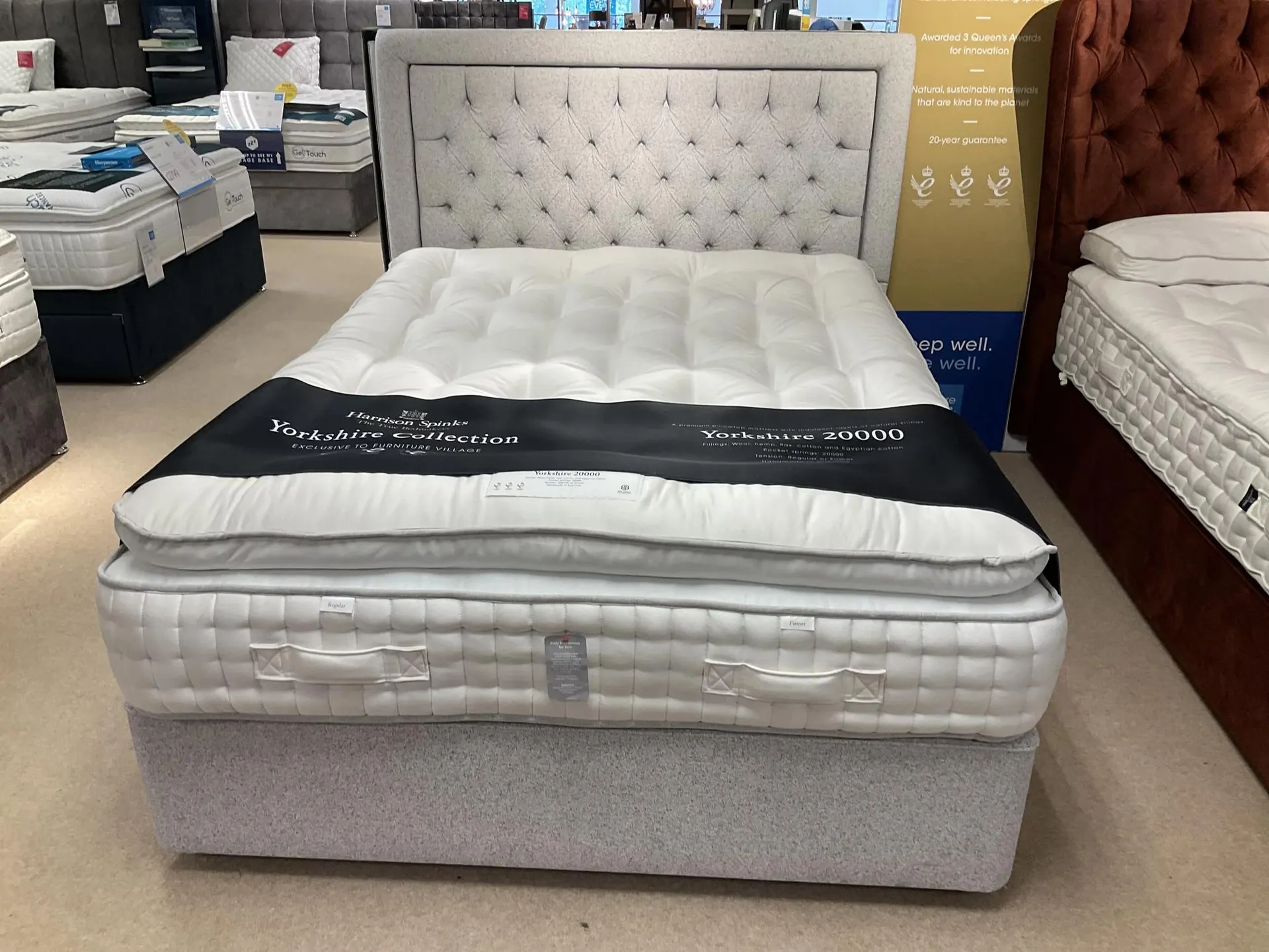 Yorkshire 20000 4 Drawer Divan Pillowtop R/F and Headboard