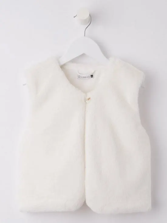 Lucy Mecklenburgh Faux Fur Gilet - Winter White