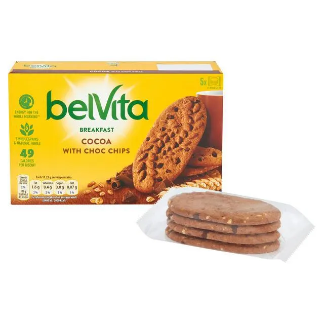 Belvita Breakfast Biscuits Cocoa with Choc Chips Multipack x5 225g