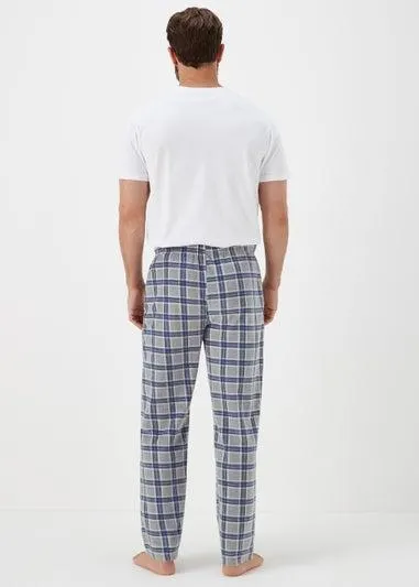 Grey Check Microfleece Pyjama Bottoms - Extra small