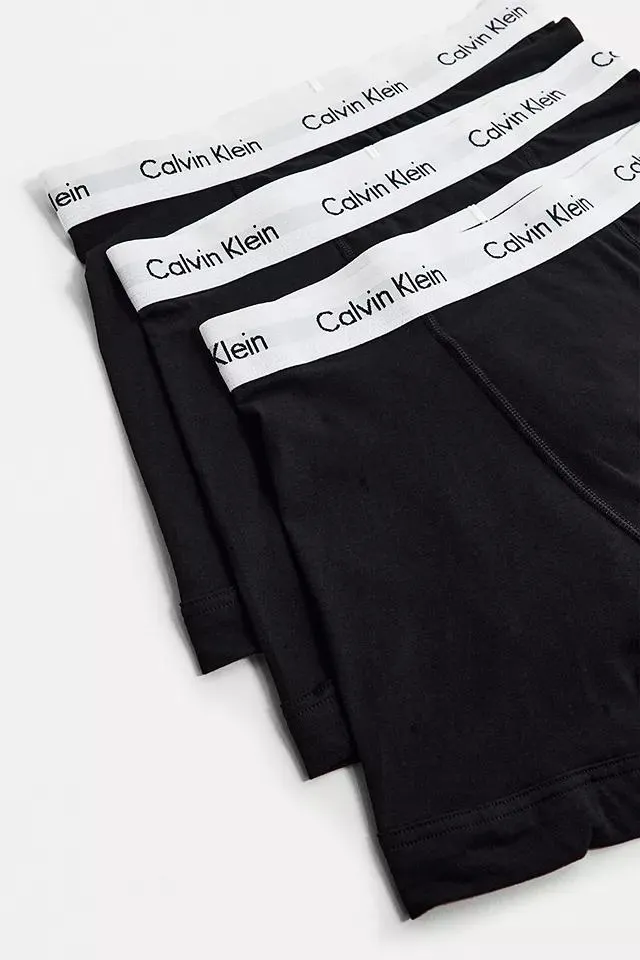 Calvin Klein Black & White Boxer Trunks 3-Pack