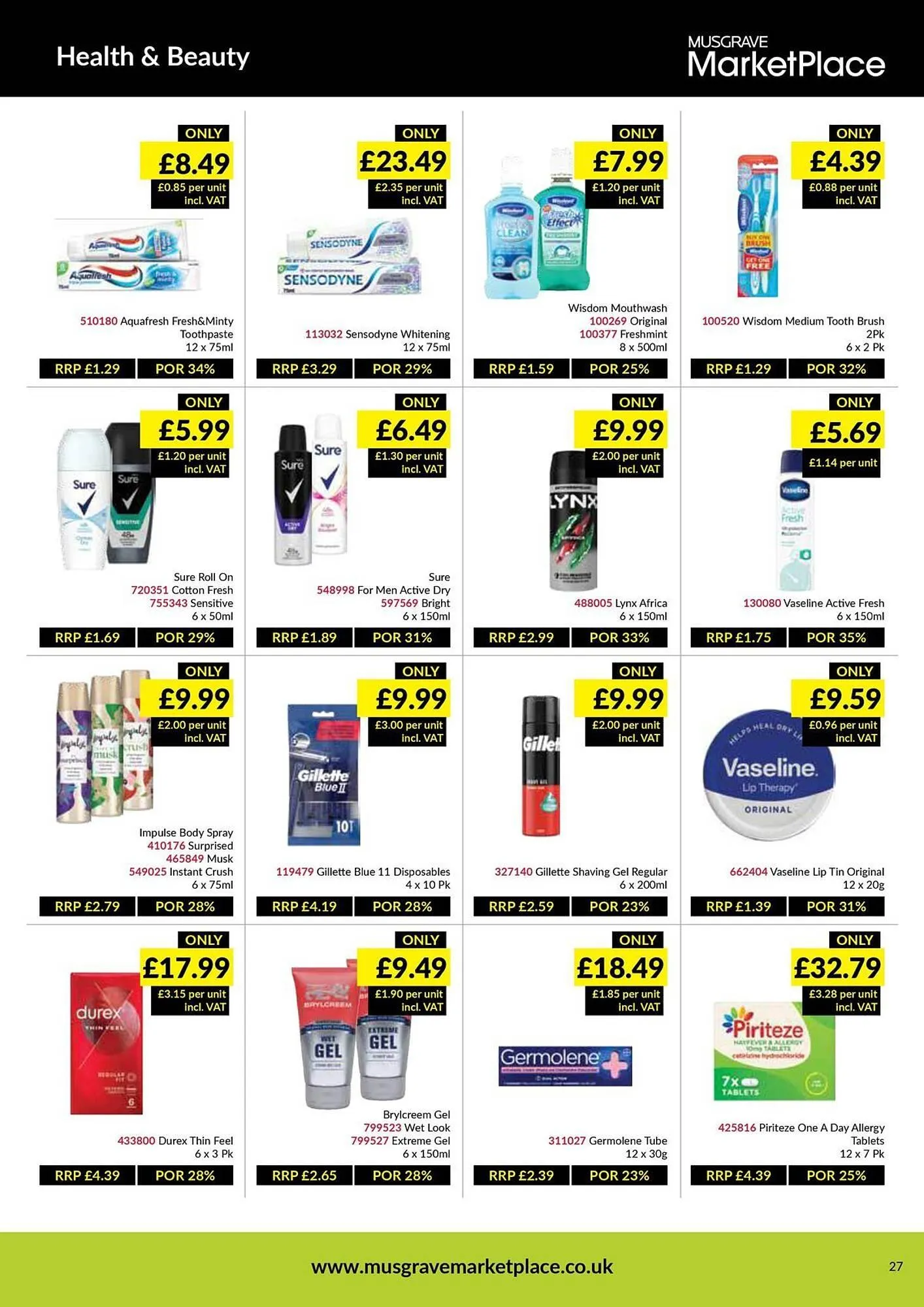 Musgrave MarketPlace leaflet from 3 June to 22 June 2025 - Catalogue Page 27