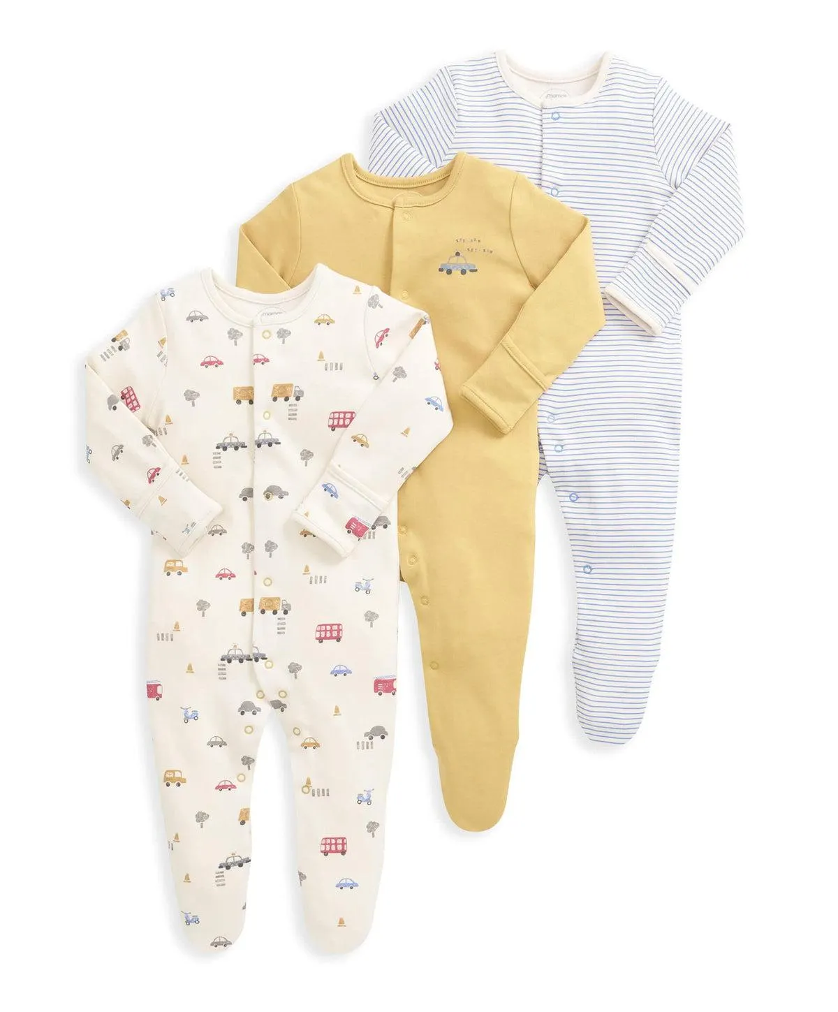 Brum Brum Sleepsuits (3 Pack)
