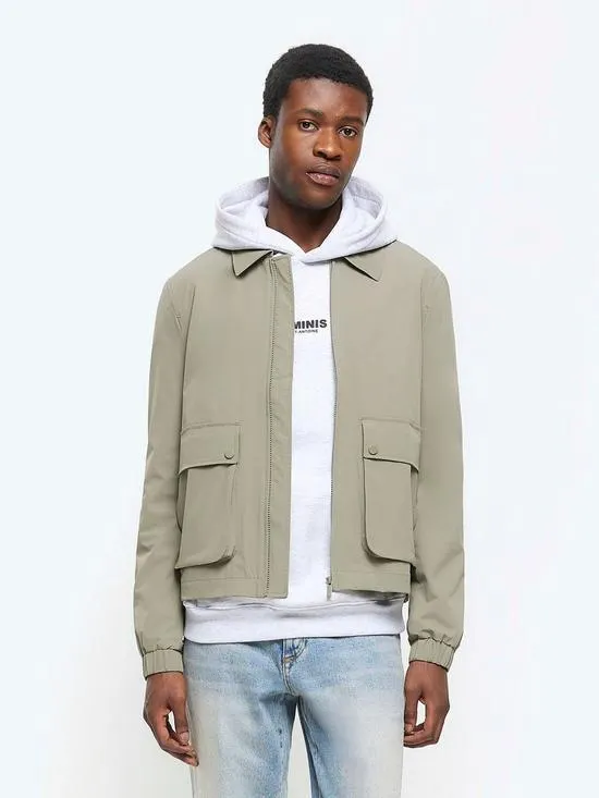 Stretch Harrington Jacket - Green