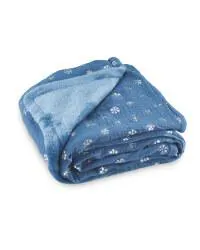 Blue Snowflakes Muslin Baby Blanket