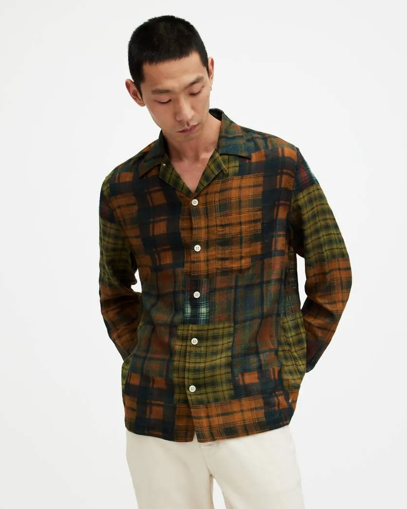 Carreaux Patchwork Checked Jacquard Shirt