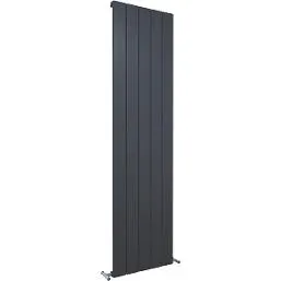 Kudox AluLite Flat 1800mm x 470mm 3897BTU Black Vertical Designer Radiator