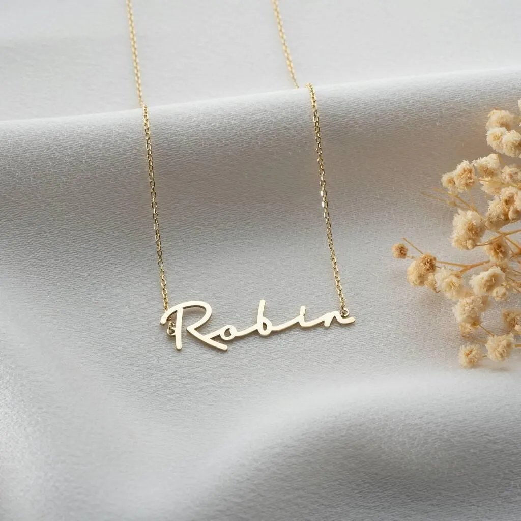 Signature Handwriting Name Necklace