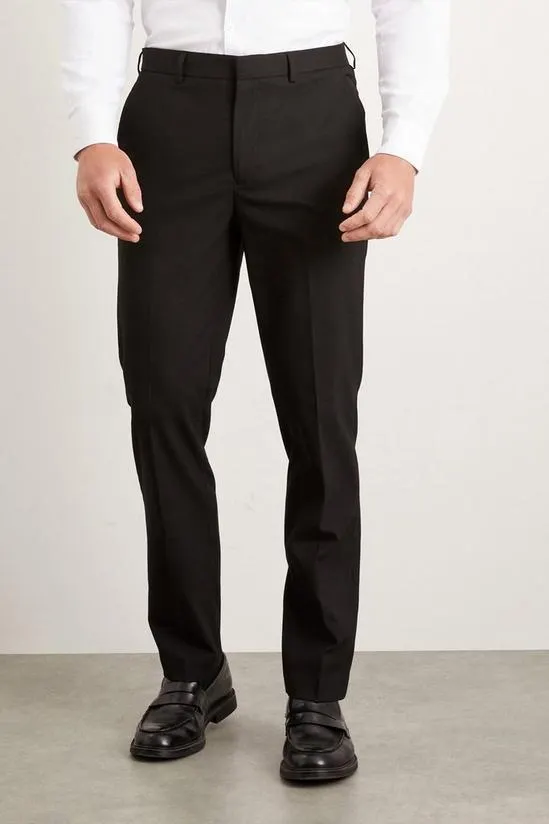 Slim Fit Black Essential Suit Trousers