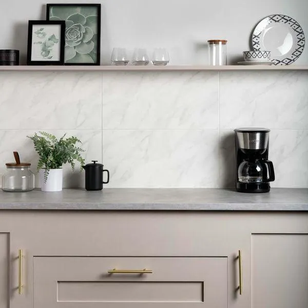 Ashbourne Grey Carrara Marble Matt Wall Tiles