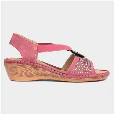Summer Womens Raspberry Red Sandal