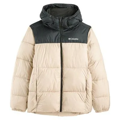 Two-Tone Padded Jacket with Hood