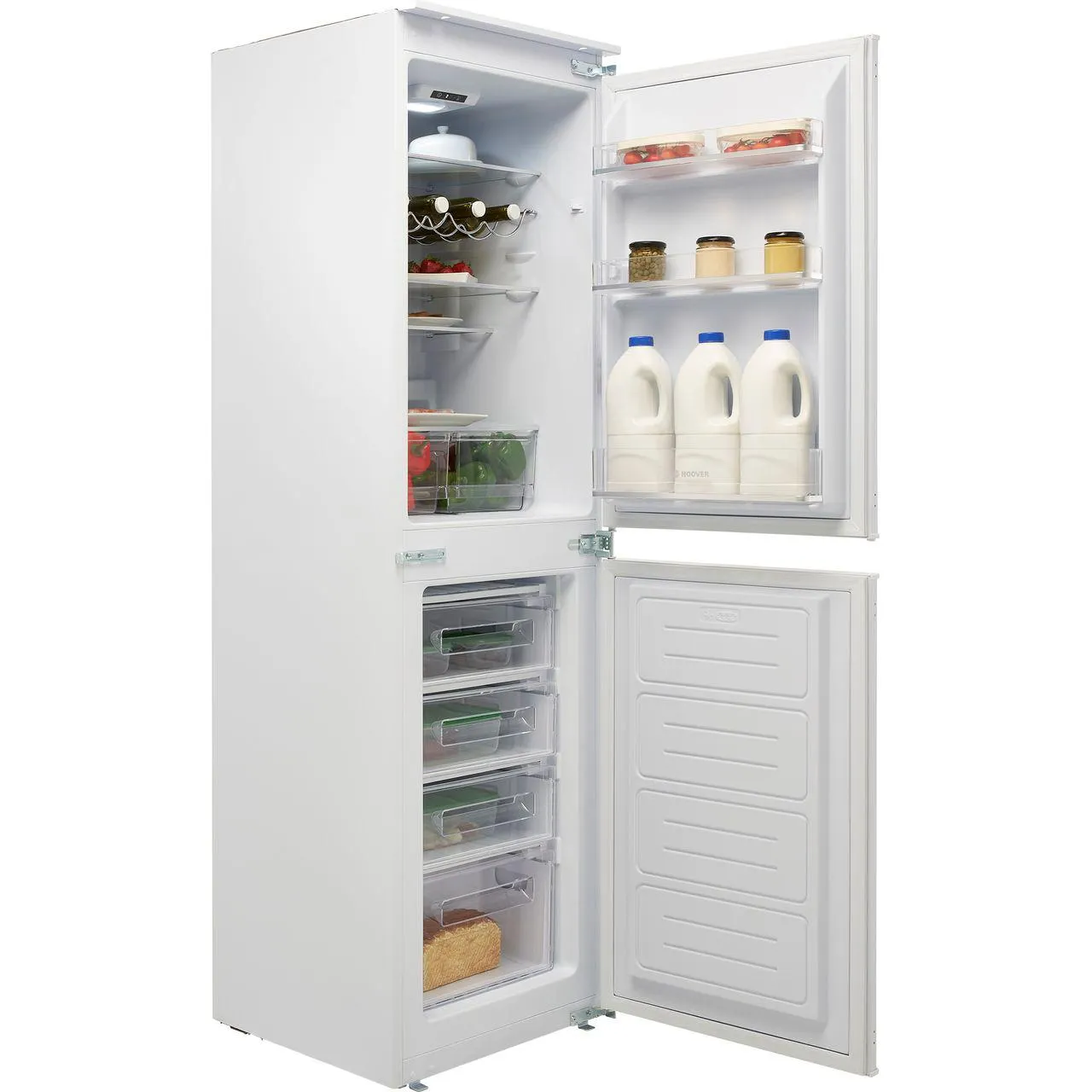 Hoover HOB50S518FK Integrated 50/50 Fridge Freezer with Sliding Door Fixing Kit - White - F Rated