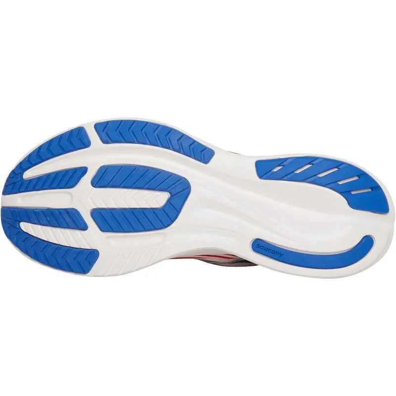 Saucony Mens Ride 15 Neutral Running Shoes White/​Blue/​Red