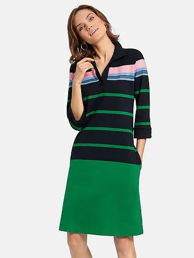 Polo dress with wider 7/8-length sleev