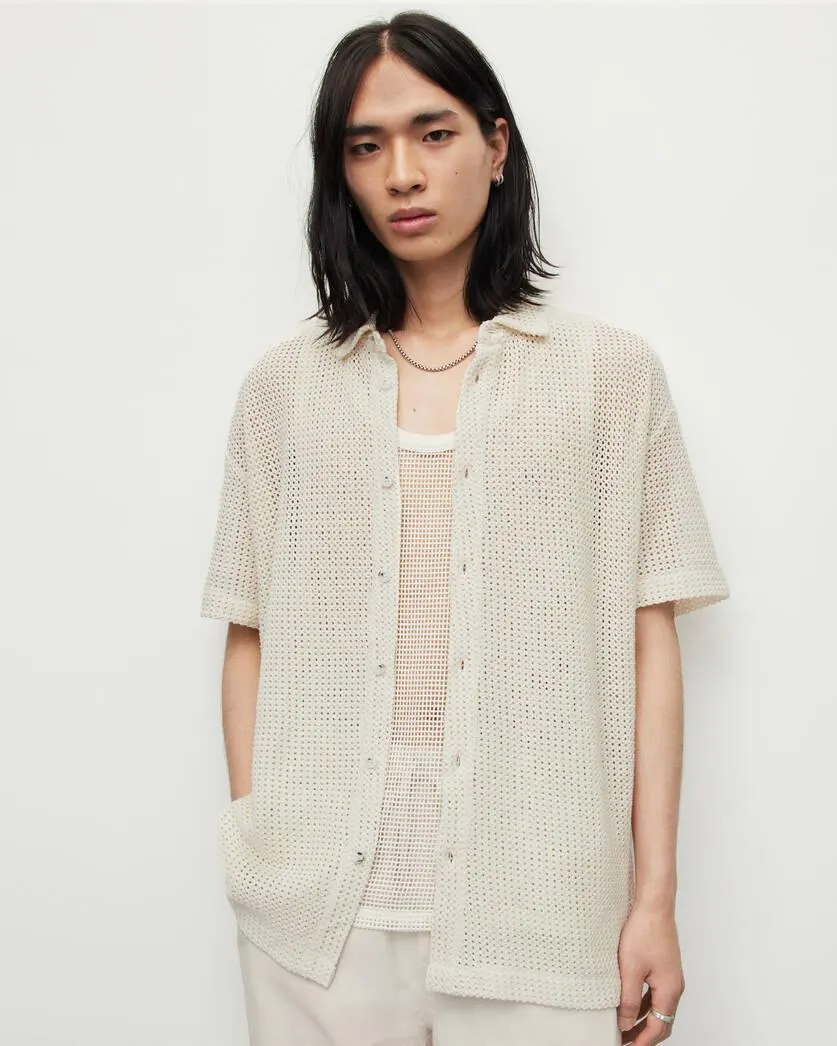 Munroe Open Stitch Mesh Relaxed Shirt