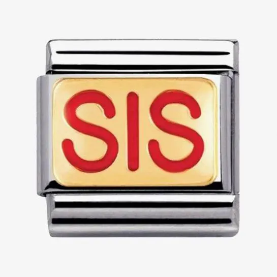 CLASSIC Gold Messages Sis Charm 030229/09