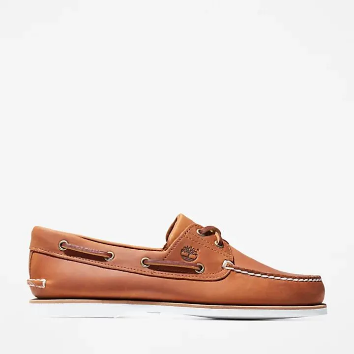 Classic Boat Shoe for Men in Orange