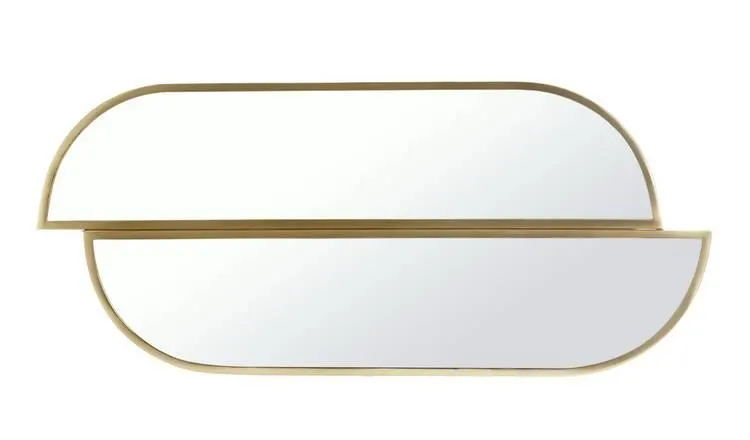 Habitat Pill Wall Mirror - Gold