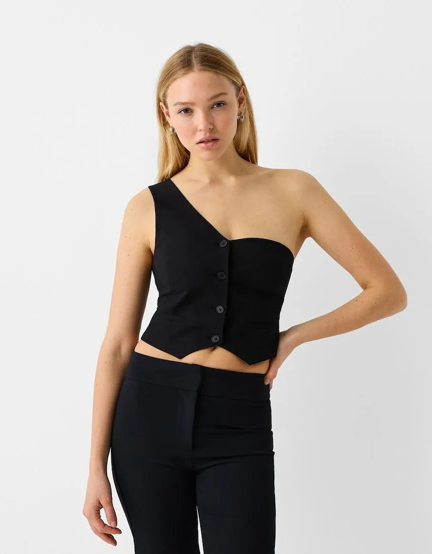 Asymmetric waistcoat