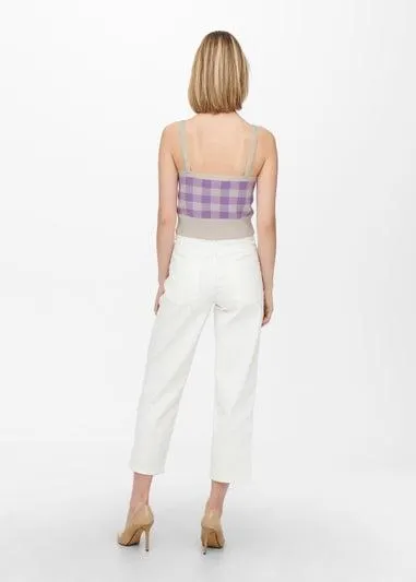 JDY Lilac Jacquard Vest Top - XL - UK 14