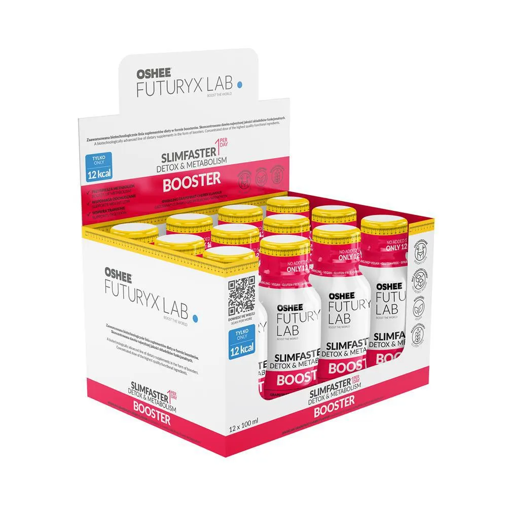 Oshee Futuryx Lab Slimfaster 12 Pack - Grapefruit/Cherry