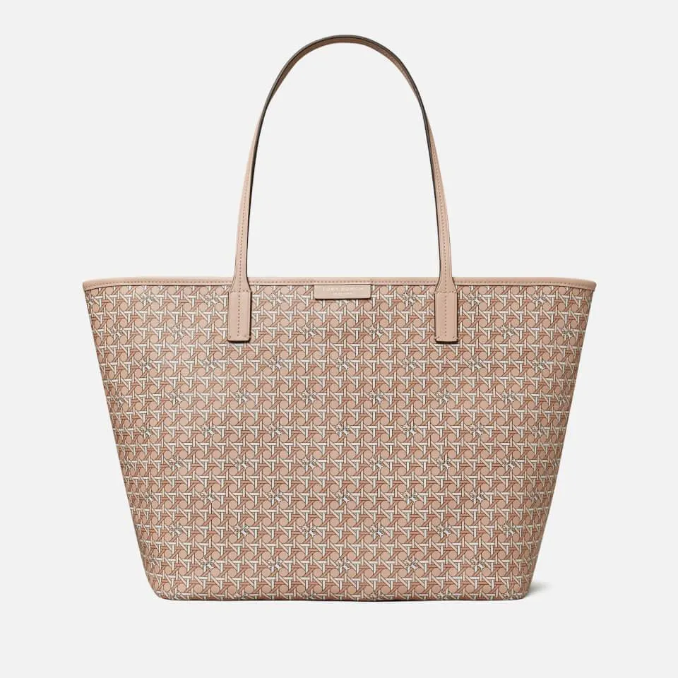 Tory Burch Ever-Ready Monogram Coated-Canvas Tote Bag